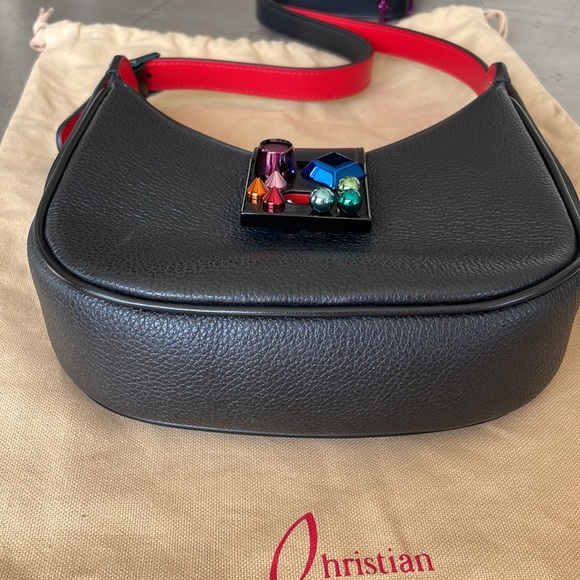 Christian louboutin Carasky hobo courones black leather bag $1890 - Picture 5 of 14